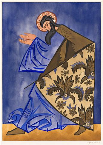 NATALIA GONCHAROVA (1881 - 1962) Costume design for 'Liturgie': St. Luke.                                                                        